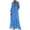 Blue, variant on HNMKIU Elegant Women's Long Sleeve Beach Dress with Lace Patchwork and Bohemian Fringe Detail for Resort Holiday Pink,S