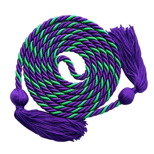 Honors Graduation Academic Honor Cord |(Purple/Kelly Green)