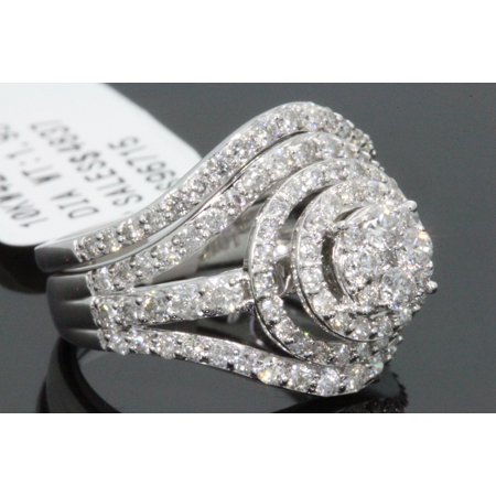 Wholesale Diamonds - 10K WHITE GOLD 1.95 CARAT WOMENS REAL ...