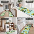 thumbnail image 5 of Yellow Lemon Fruit Flowers LightBlue Pattern Kitchen Rugs Sets Of 3,Kitchen Runner Rugs Non Skid Washable,Decorative Kitchen Floor Mats for Kitchen,Sink,Laundry,17"x30"+ 17"x47" + 17"x59", 5 of 6