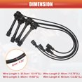 thumbnail image 3 of Cables de bobina de bujía de automóvil de 5 mm para Mitsubishi L300 4G63 2.0L 4G64 2.4L No.MN137207 - Paquete de 4, 3 of 6