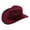 Wine, variant on OOOUM Felt Cowboy Hat For Men Women Flat Brim Solid Fedora Hat Western Style Classic Hats One Size