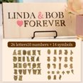 thumbnail image 4 of 2025 New Wood Kit With Letter Copper DIY Wood Leather Carving Tools Set With 26 Letters 10 Number And 10 Special, 4 of 6