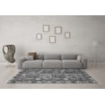 thumbnail image 3 of Ahgly Company Machine Washable Indoor Round Abstract Gray Modern Area Rugs, 3' Round, 3 of 4