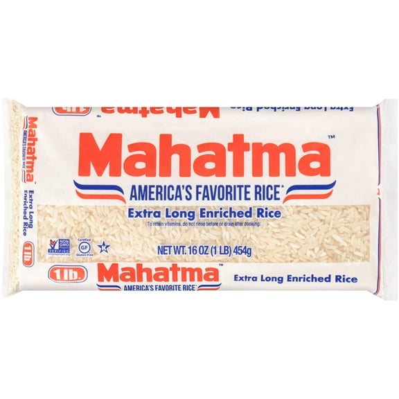 Mahatma Enriched Exrta Long Grain White Rice 1 Lb Bag (Pack of 6)
