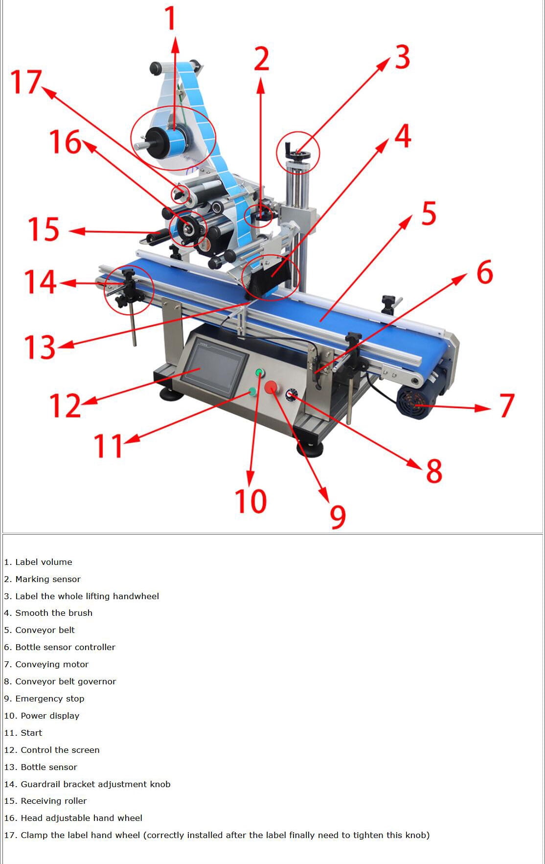 Techtongda LT-160 Automatic Desktop Conveyor Table Plane Labeling Machine Labeler Touch Screen