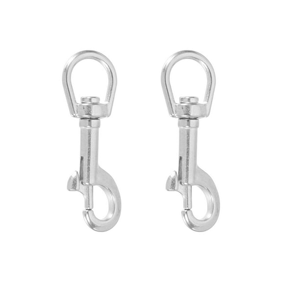Uxcell Swivel Eye Bolt Snap Hooks Heavy Duty Single Ended Flag Clips Load for Flag Pole Pet Leash Leather Craft 2.76x0.63"