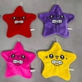 thumbnail image 2 of Angry Moving Jumping Stars Plush Toy Cute Yellow Pentagonal Heart Expression Stars Plush Soft Kawaii Fun Toy Gift For Kid Adult Red, 2 of 6