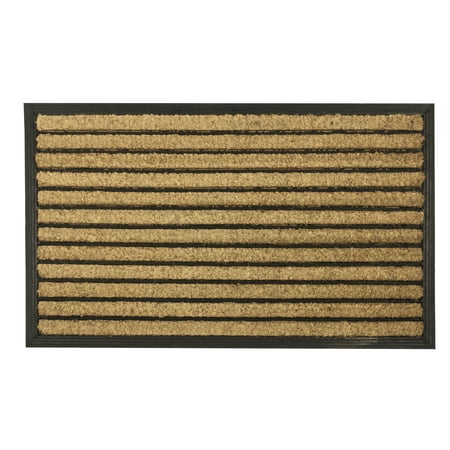 UPC 788460011643 product image for Entryways Striped Recycled Rubber and Coir Indoor Outdoor Doormat  18   x 30     | upcitemdb.com