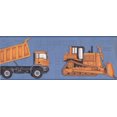 thumbnail image 2 of Poids Lourd Jaune Camion Tracteur Papier Peint Bulldozer Frontière Enfants Conception, Rouleau 15' x 9", 2 of 3
