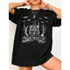 thumbnail image 1 of Women's Round Neck Short Sleeved T-Shirt With Haunted House And Bat Prints, Halloween T-Shirt, Suitable For Spring And Summer, 1 of 8
