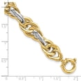 thumbnail image 3 of 14k Two-tone Bracelet Fancy 11.5 mm 8.25 in Polished Link, 3 of 4