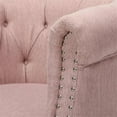 thumbnail image 6 of Pemberly Row Tufted Fabric Chair and Ottoman Set in Light Blush, 6 of 15