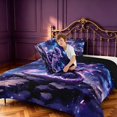 thumbnail image 4 of Manfei Cute Kawaii Dragon Animals Queen Comforter Set,Fantasy Starry Sky Comforter Sets Queen,Blue Pink,Black Reversible,3-Piece,1 Comforter and 2 Pillowcases, 4 of 7