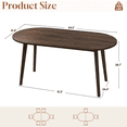thumbnail image 4 of 63.2'' Dining Table Set,Modern Kitchen Table with 4 Upholstered Chairs,5 Piece Table Set for Dining Room,Apartment, 4 of 7