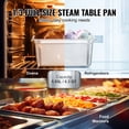 thumbnail image 4 of 8 Pack 1/3 Size Hotel Pans with Lids - 6 Inch Deep Stainless Steel Steam Table Pans - Commercial Kitchen Food Storage Pans for Catering, Buffets & Restaurant Use, 4 of 9