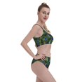 thumbnail image 2 of Kdxio Peacock Feathers for Womens High Waisted Bikini Top Sports Style Two Piece Bathing Suits, 2 of 5