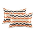 thumbnail image 2 of Haosy Satin Pillowcase for Hair and Skin Standard Cooling Silk Pillow Case with Envelope Closure Zigzag Geometric 20"x30", 2 of 9