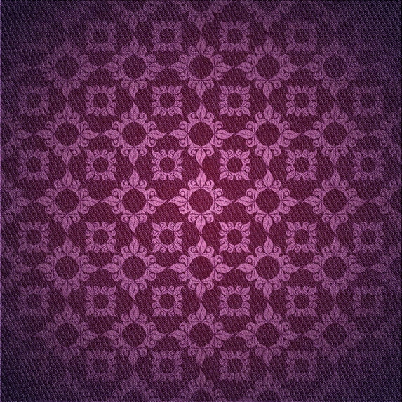 Ahgly Company Machine Washable Indoor Square Transitional Purple Lily Purple Area Rugs, 4' Square