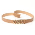 thumbnail image 2 of Women's Belts for Jeans Pants Fashion Gold Buckle Ladies Dress Belt,Vintage Circle Buckle Decorative Belt Hundred Fashion Simple Jeans Belt, 2 of 5