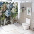 thumbnail image 7 of Awpe Shower Curtain Set Hydrangea Study Blues Waterproof Multiple Sizes White, 7 of 7