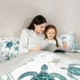 thumbnail image 6 of Feelyou Kawaii Sea Turtle Bedding Comforter Set, Dreamy Marine Animal Twin Comforter Sets, Seashell Starfish Coral Reversible Bedding Set, Lightweight Room Decor, 2pcs, 6 of 9