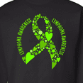 thumbnail image 3 of Inktastic Lymphoma Awareness Lime Ribbon Made of Hearts Adult Sweatshirt, 3 of 4