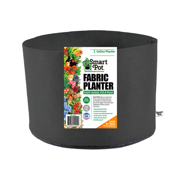 SMART POT 2 Gallon Fabric Grow Bag - Black