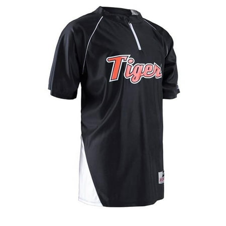 Shooting Jersey - Intensity N7410953LRG Shooting Jersey 0.25 Zip Short Sleeve T-Shirt, Black & White - Large