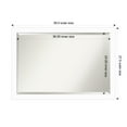 thumbnail image 3 of Amanti Art Basic White Narrow Beveled Wood Bathroom Wall Mirror, 3 of 10