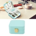 thumbnail image 4 of Jewelry Organizer Travel Jewelry Box Travel Jewelry Organizer and Storage Small Jewelry Organizer Box for Girls Women with Mirror, Blue, 4 of 7