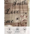 thumbnail image 6 of Sheer Curtains 54 Inch Length, Farmhouse Star Brown Semi Sheer Curtains Light Filtering Window Treatment, Retro Branches Berry Wooden Grain Privacy Voile Drapes for Living Room Bedroom 52x54 Inch, 6 of 7