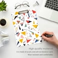 thumbnail image 3 of FORMRS Acrylic Clipboard with Low Profile Clip Standard A4 Letter Size, 12.5" x 9", White Triangles, 3 of 8