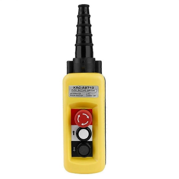 Crane Chain Hoist Push Button Switch Lifting Pendant Controller with Emergency Stop NO.8921