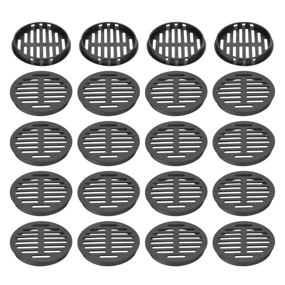 Uxcell 20 Pcs 80mm/3.1 Po Évents Circulaires pour Canapé, Couverture d'Évent Noire pour Canapé