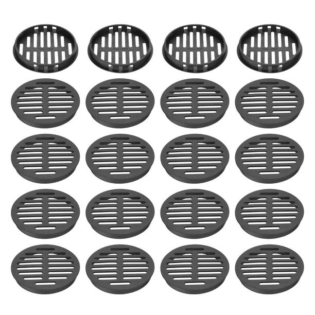 Uxcell 20Pcs 80mm/3.1in Ventilaciones de Aire Circulares, Cubierta de Ventilación Negra