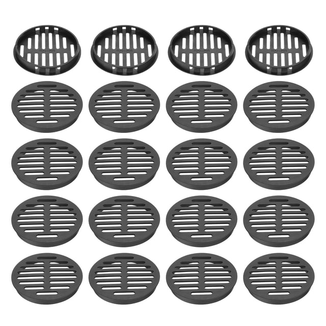 Uxcell 20Pcs 80mm/3.1in Ventilaciones de Aire Circulares, Cubierta de Ventilación Negra