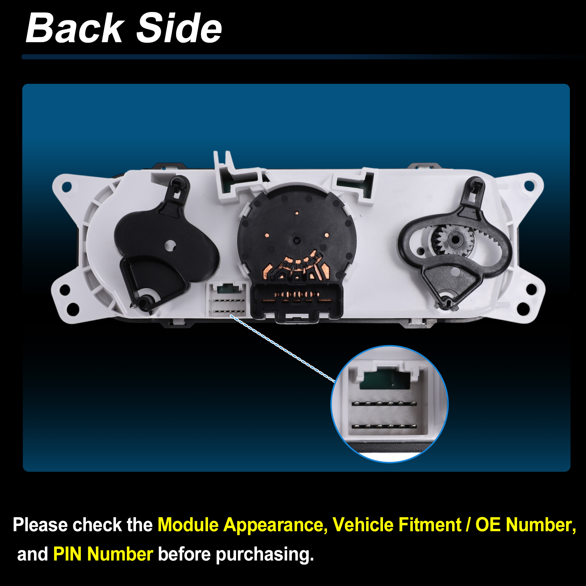 Unique Bargains A/C Heater Climate Control Switch Module Panel for Jeep Wrangler 3.8L 2007 2008 2009 2010 HVAC Climate Temp Unit No.55111841AE/55111841AB/55111841AC