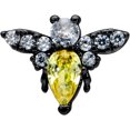 thumbnail image 2 of Body Candy 16G Womens 6mm Stainless Steel Black Butterfly Yellow Helix Jewelry 1/4, 2 of 8