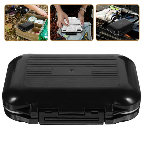 Raindrops Fishing Hook Box Impact Resistant Deep Waterproof 1Pack 4.3x3.1x1.4in