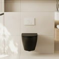 thumbnail image 2 of Liberty 1-Piece 1.1/1.6 GPF Dual Flush Elongated Wall Hung Toilets in Black, Soft Closing Seat Included, 2 of 4