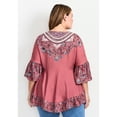 thumbnail image 2 of Avenue Women's Plus Size Frankie Frill Detail Tunic, 2 of 2