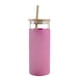 thumbnail image 2 of Silicona Alta Paja De Vidrio De Borosilicato Botella De Vidrio De Una Sola Capa 600Ml Taza De Té Con Tapa De Bambú Manga De Aislamiento De Paja Para Oficina Hogar 1Pcs Manga Vogacara HA026595-05, 2 of 6