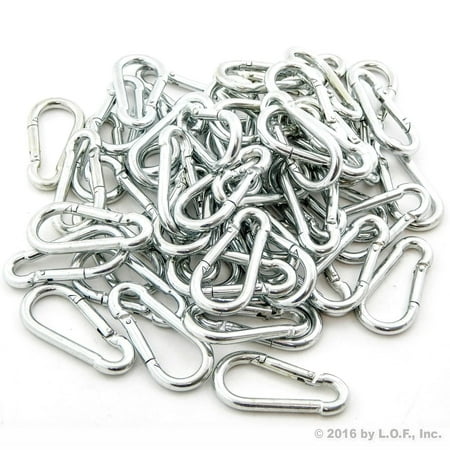- Red Hound Auto 50 Steel Spring Snap Quick Link Carabiner Hook Clips 2-3/8 Inches Length - Medium Duty 130 Pound - 7/32 Inches Thick