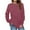 Hot Pink, variant on Patlollav Womens Fashion Winter Solid Round-Neck Pullover Long Sleeve Tops