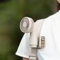 thumbnail image 6 of Gumesh Portable Handheld Mini Clip-On Fan – Mini Handheld Desktop Fan with Strong Clip for Bike, Golf Cart, Quiet Personal Fan for Outdoor Travel (Beige), 6 of 6