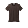 thumbnail image 5 of Port & Company Ladies Core Cotton Tee-XS (Dark Chocolate Brown), 5 of 6