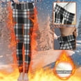 thumbnail image 2 of Gibobby leggings afelpados para mujer Pantalones mujer Elástico de cintura alta Patrón retro Impreso Forro polar Capris Termal Leggings de invierno de longitud completa（Gris， XXL), 2 of 5