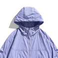 thumbnail image 6 of GUZOM Mens Hooded Windbreaker Jacket Lightweight Nylon Spandex Water Resistant Oversized Streetwear Zippered Pockets Purple XS-XXXXL,Size XL, 6 of 7