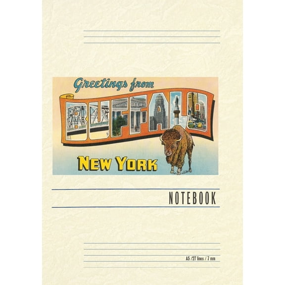 Vintage Lined Notebook Greetings from Buffalo, New York, (Paperback)
